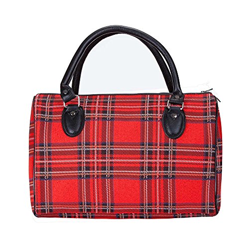 Signare Tapestry Duffle Bag Overnight Bags Weekend Bag for Women with Red Royal Stewart Tartan Scottish Plaid Design (TRAV-RSTT)4