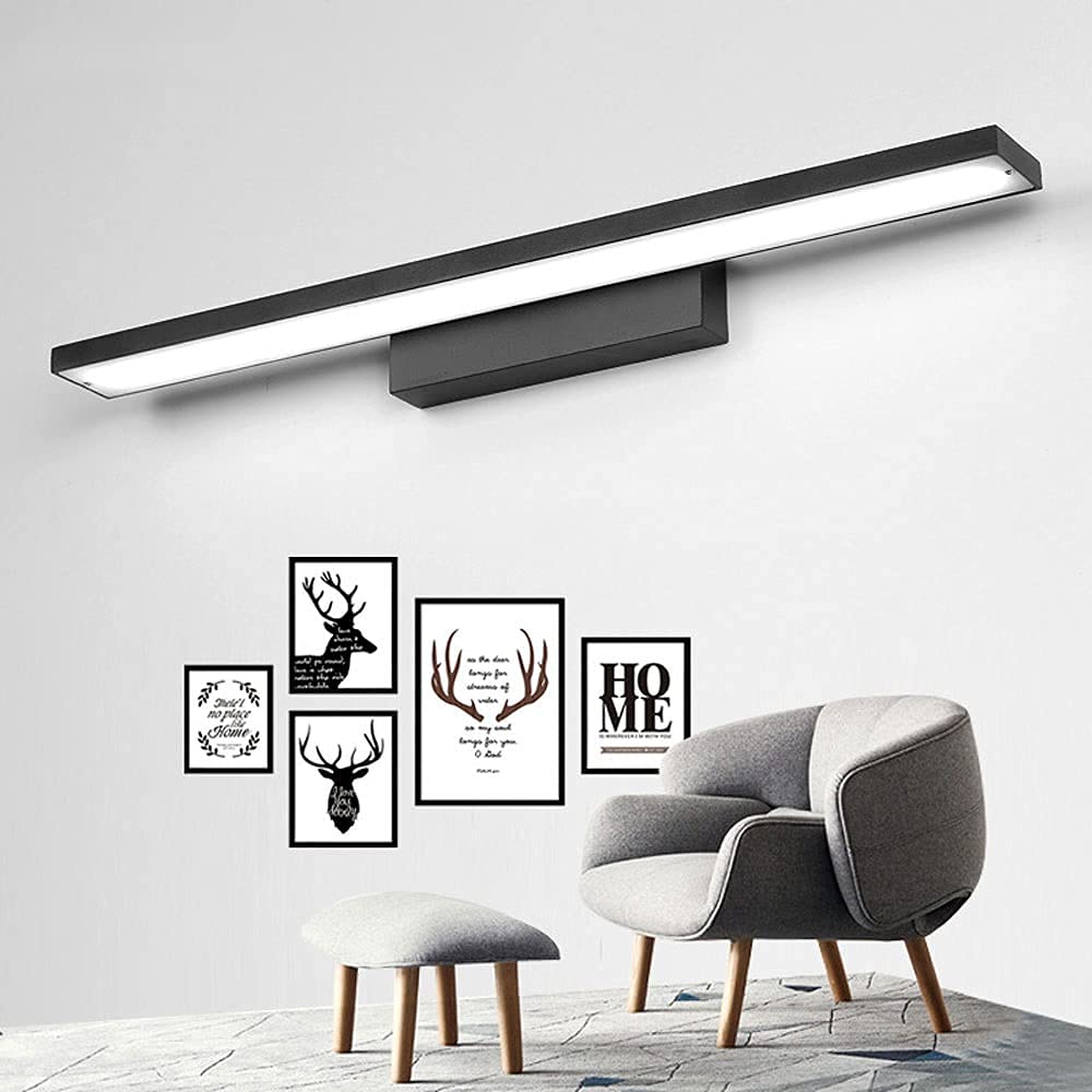 Spiegelleuchte für Badezimmer mit LED-Licht, Frontleuchten mit nordischem Spiegel, Frontbeleuchtung mit Spiegel, 60 cm, 12 W, Lampen für Badezimmerspiegel über dem Schrank