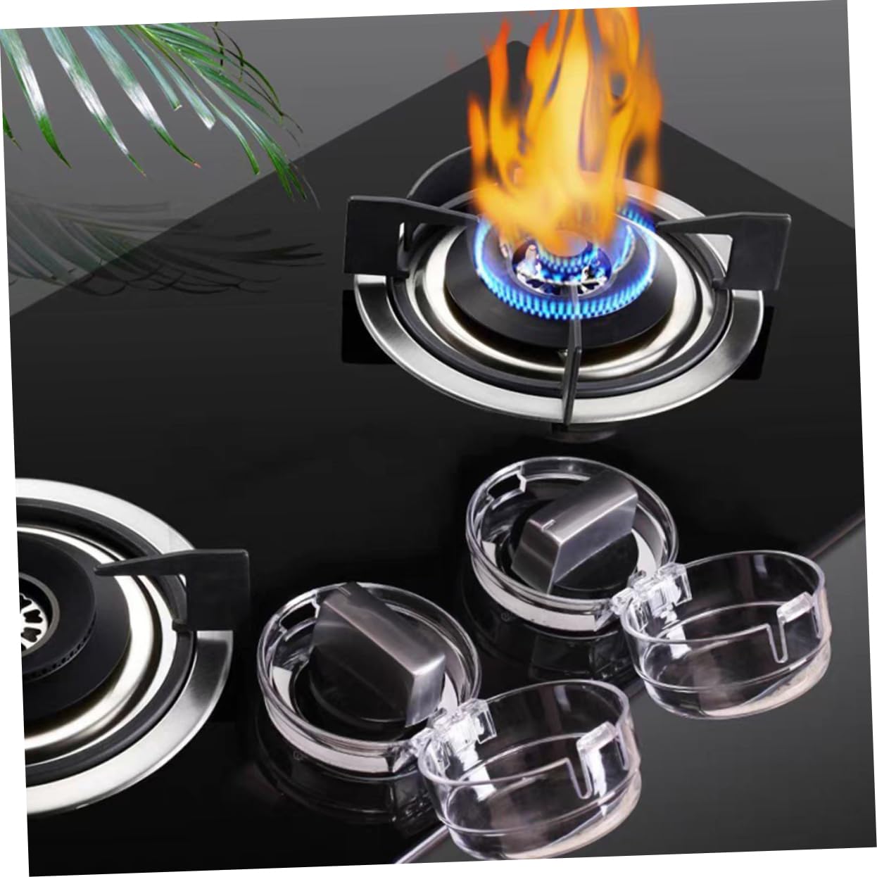 SHOWERORO 6pcs Boy Girl Safety Gas Stove Knob Covers Oven Knob Locks for Boys and Girls Pets Against Accidental Adjustments Kitchen Mishaps