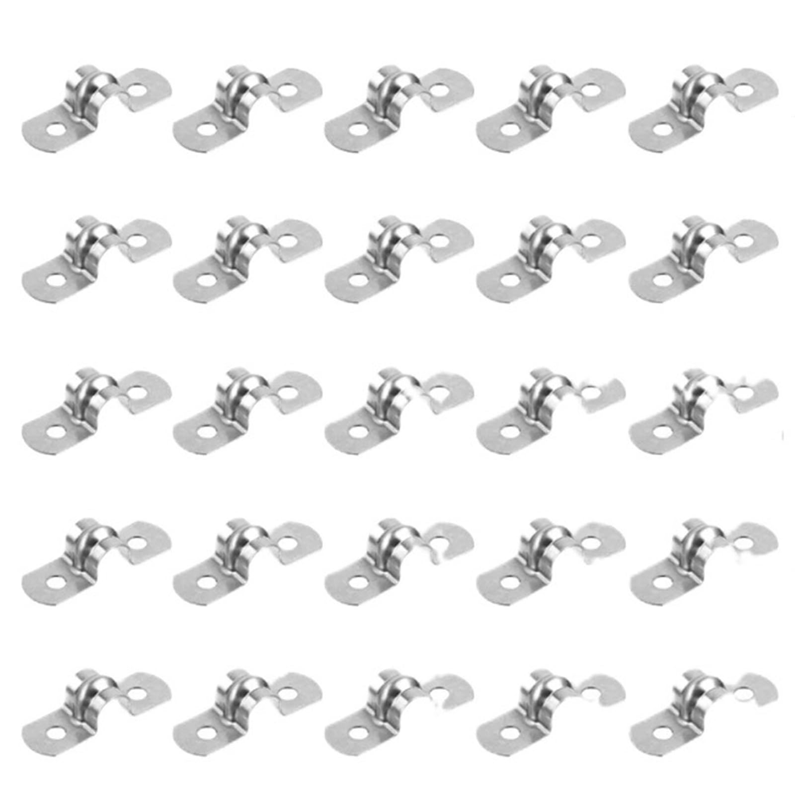 Lztdsbx One Color Stainless Steel Conduit Clamps 200Pcs Stainless Steel Saddle Clamp Rigid Thick Pipe Strap For Plumbing Petroleum Tube Holder