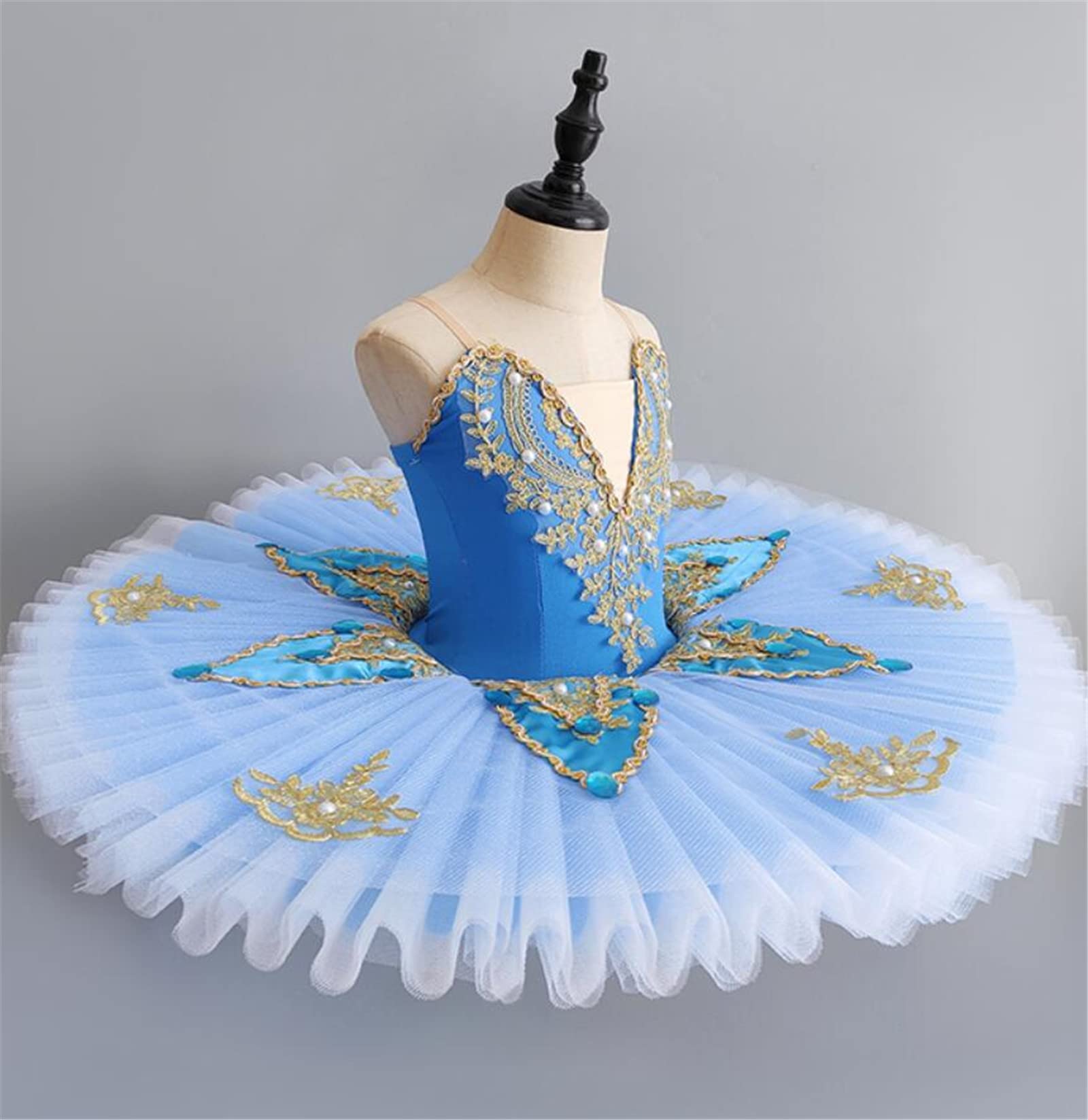 Falda Tutú de Ballet para Niñas Disfraces de El Lago de Los Cisnes Leotardo con Falda Y Camisola Ropa de Baile de Bailarina Vestido de Princesa de Cuento de Hadas para Competiciones Ropa de Entrenami