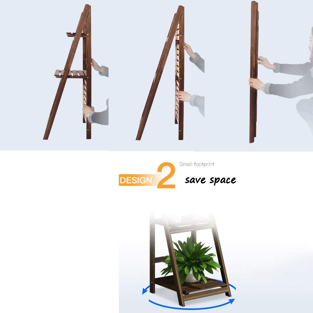 Échelle à 3 Niveaux, étagères d'angle Pliables, étagères d'angle, Affichage de Plantes de Jardin pour Balcon, Installation Non requise 42x40x106cm