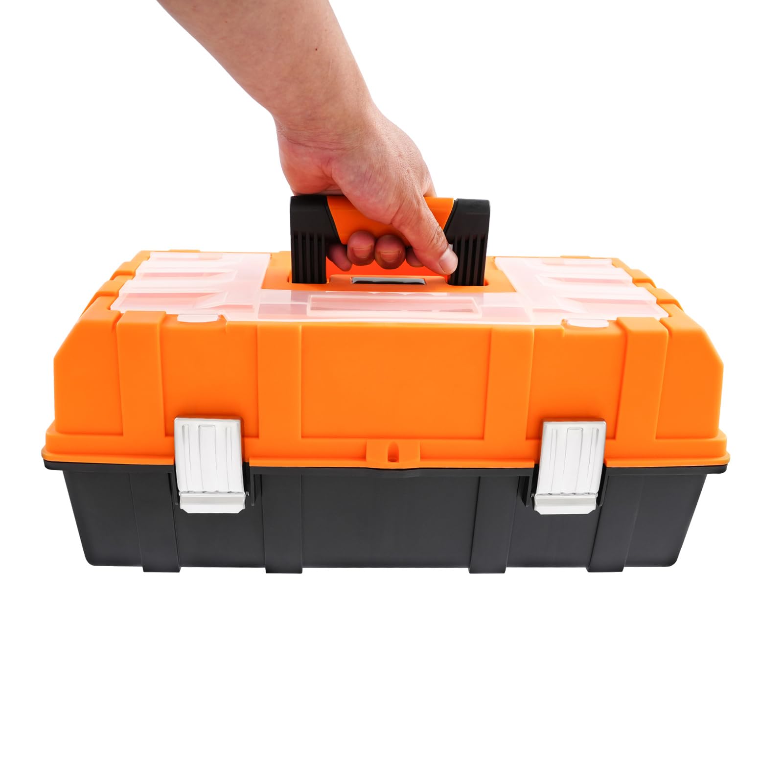 Caja de herramientas Stanley con asa plegable, caja de herramientas vacía, cómoda y portátil, 3 niveles con mucho espacio de almacenamiento, para bricolaje, artesanos y profesionales