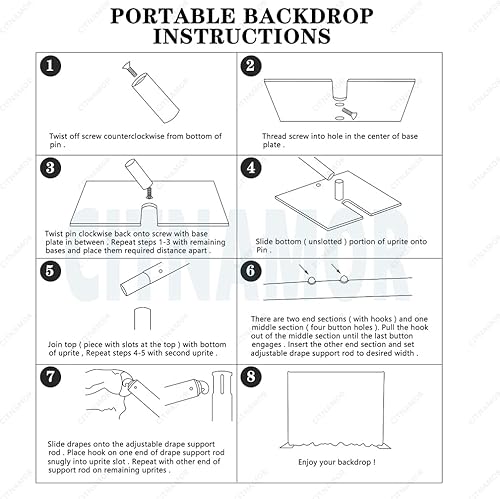 Miniatura 6 de Tubería y cortinas ajustables verticales, barras transversales, bases y colgadores  Sistemas de cortina para telón de fondo, ferias comerciales,