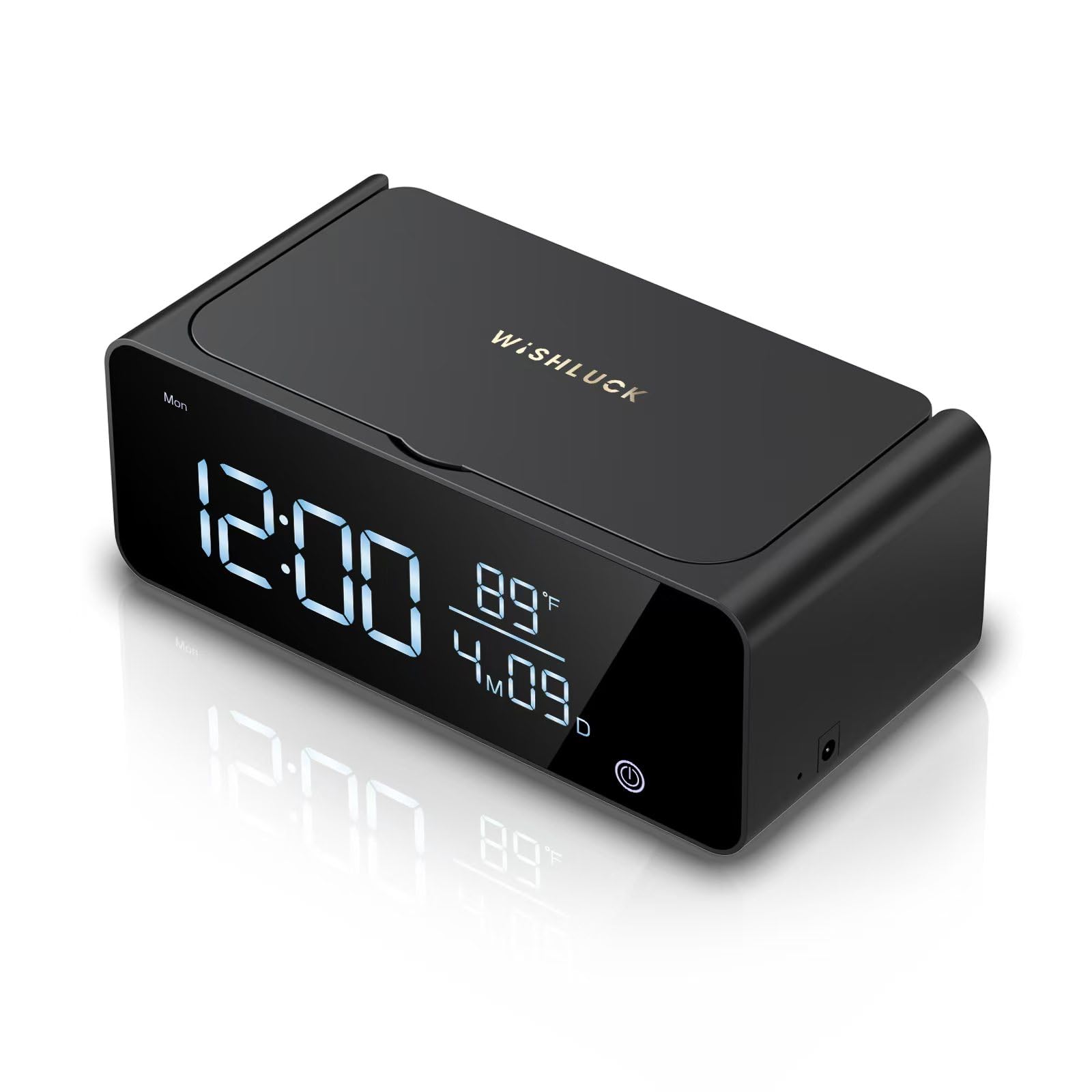 Jewelry Cleaner Machine - Jewelry Cleaner 48KHz/24W, Tabletop LED Display Alarm Clock with 500ml Stainless Cleaning Tank for Jewelry, Glasses, Rings, Diamonds (Black)