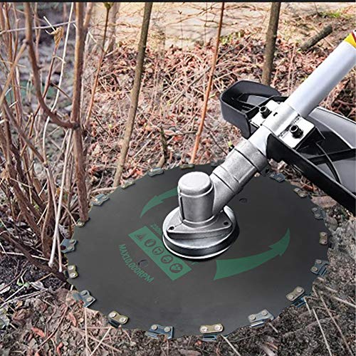 SORANGEUN 9inch 20T Chainsaw Tooth Brush Blades Brush Cutter Blades for Weed Eater Chain Trimmer Head for Weed Eater with Universal 4pcs Adapter Kits