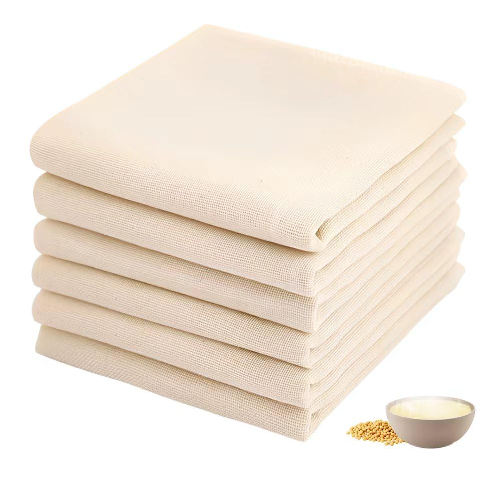 Panni Di Mussola Per Cucinare, 50X50 Cm, Panni Per Formaggio Con Orlo Di Per Scolare Panno Per Formaggio Nel Puro Cotone Non Sbiancato 6 Pezzi~p196208357