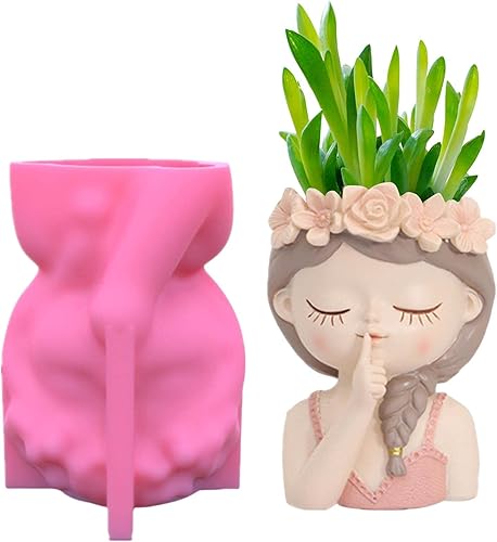Molde de silicona para macetas corporales molde de hormigón para suculentas molde de silicona para niñas molde de silicona para portavelas - Caja de disponible en Yaxa Guatemala
