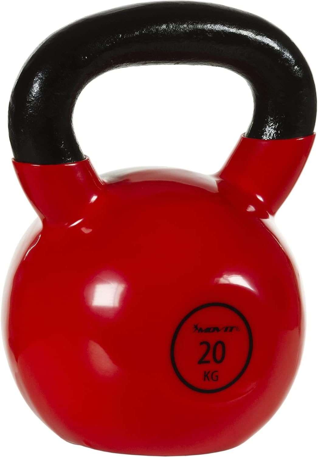 Movit Kettlebell PRO, kettlebell made of cast iron with vinyl coating, 12 variants: 2 to 24 kg, tested for harmful substances, swinging kettlebell ball weight