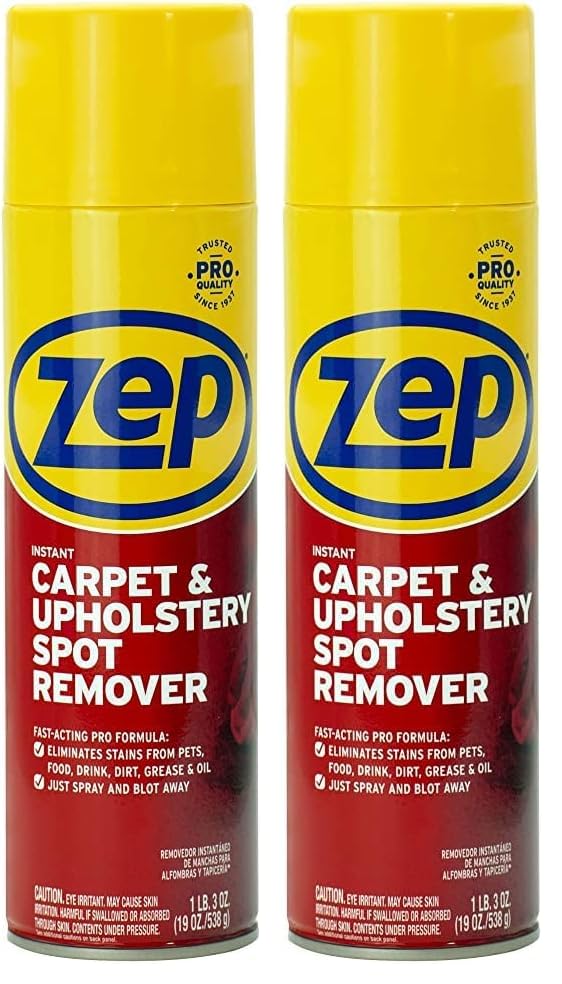 Zep ZUSPOT19 Instant Spot and Stain Remover, 19 oz (Pack of 2)