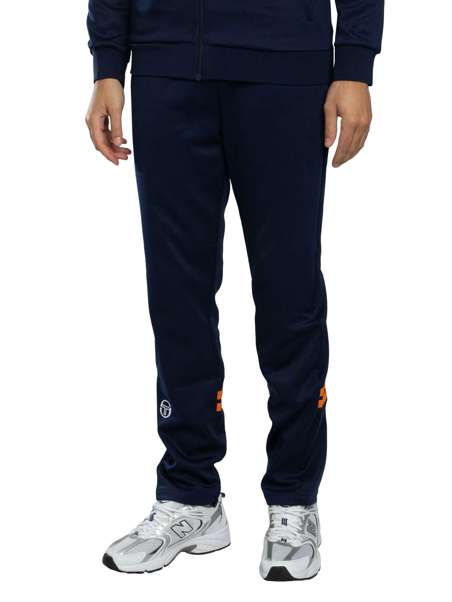 Sergio Tacchini Men's Maritime Blue/Orange Pepper Orion Track Joggers
