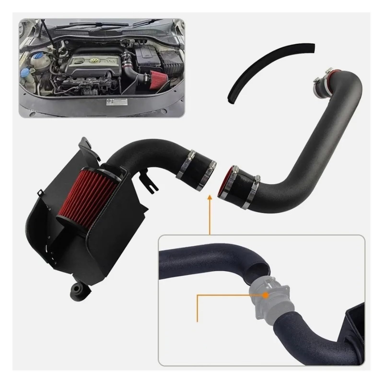 Per VW MK6 Per GTI CC EA888 1.8T 2.0T Kit Aspirazione Filtro Aria