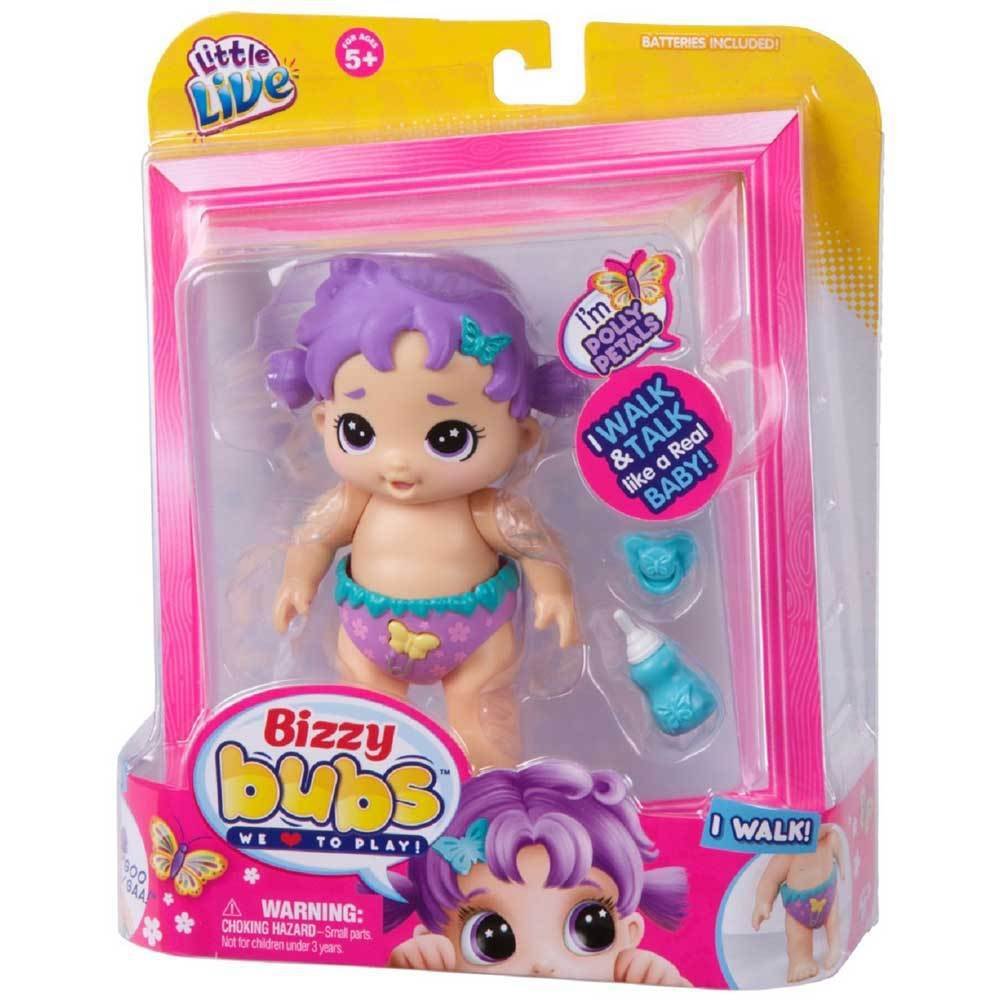 Little Live Bizzy Bubs 28469"Walking Baby Polly Petals Doll, wielokolorowa