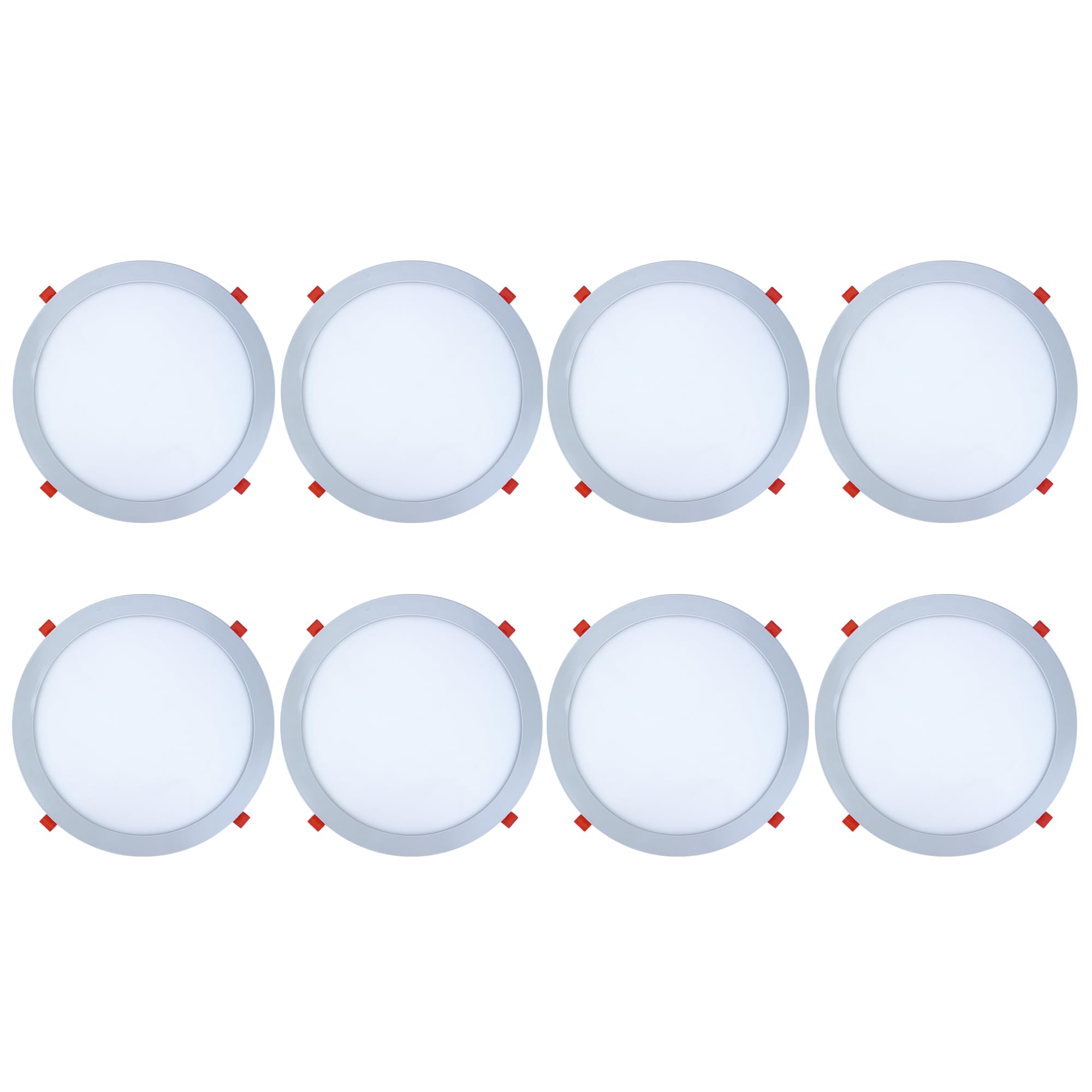 LED Einbaustrahler 230V flach - 8er Set - 24W LED Spot - 4200K - 274mm - IP20