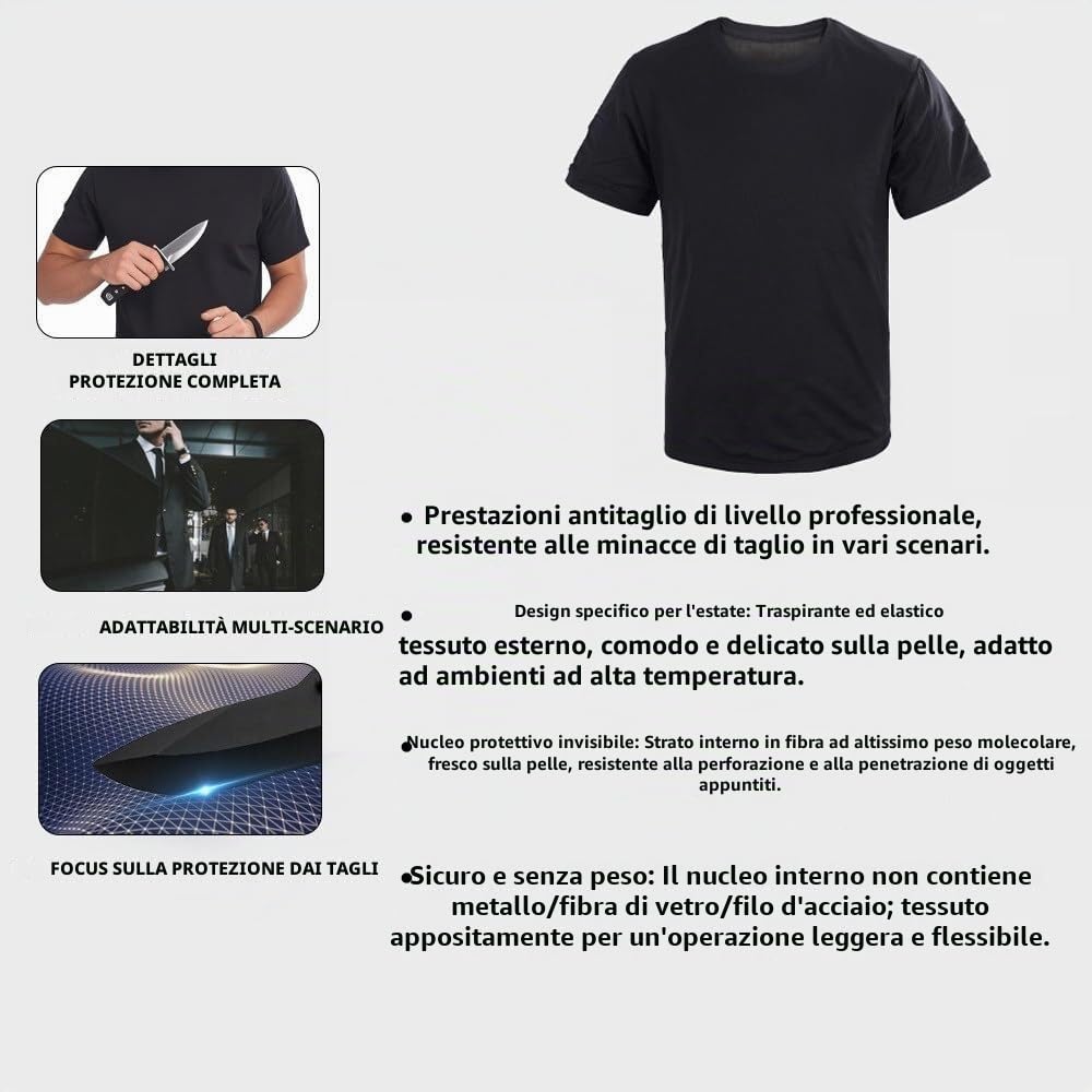 Indumenti anti-pugnalata a 5 livelli for proteggere la sicurezza personale, gilet protettivi, gilet di sicurezza(L)