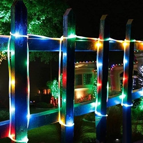 Miniatura 7 de Cuerda de luz solar impermeable IP65 de 39 pies 100 LED para exteriores luces solares para exteriores fiestas jardín patio hogar boda Navidad