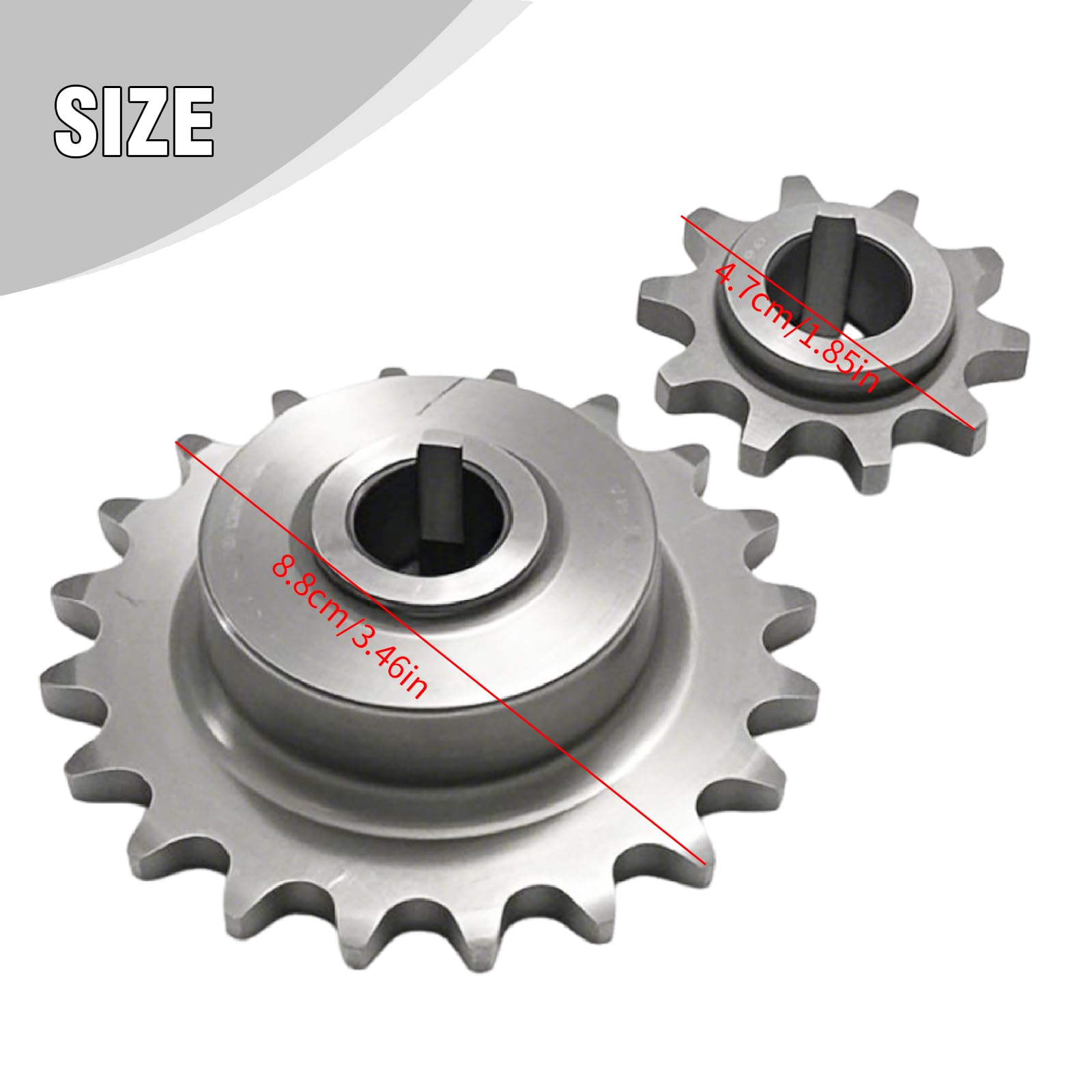 420 Kettenritzel, 10 Zähne und 20 Zähne 5/8 Zoll Bohrung Jackshaft Ritzel, Ersatz für Coleman CT200U CT200U-EX BT200X Ersatz für Baja MB165 MB200