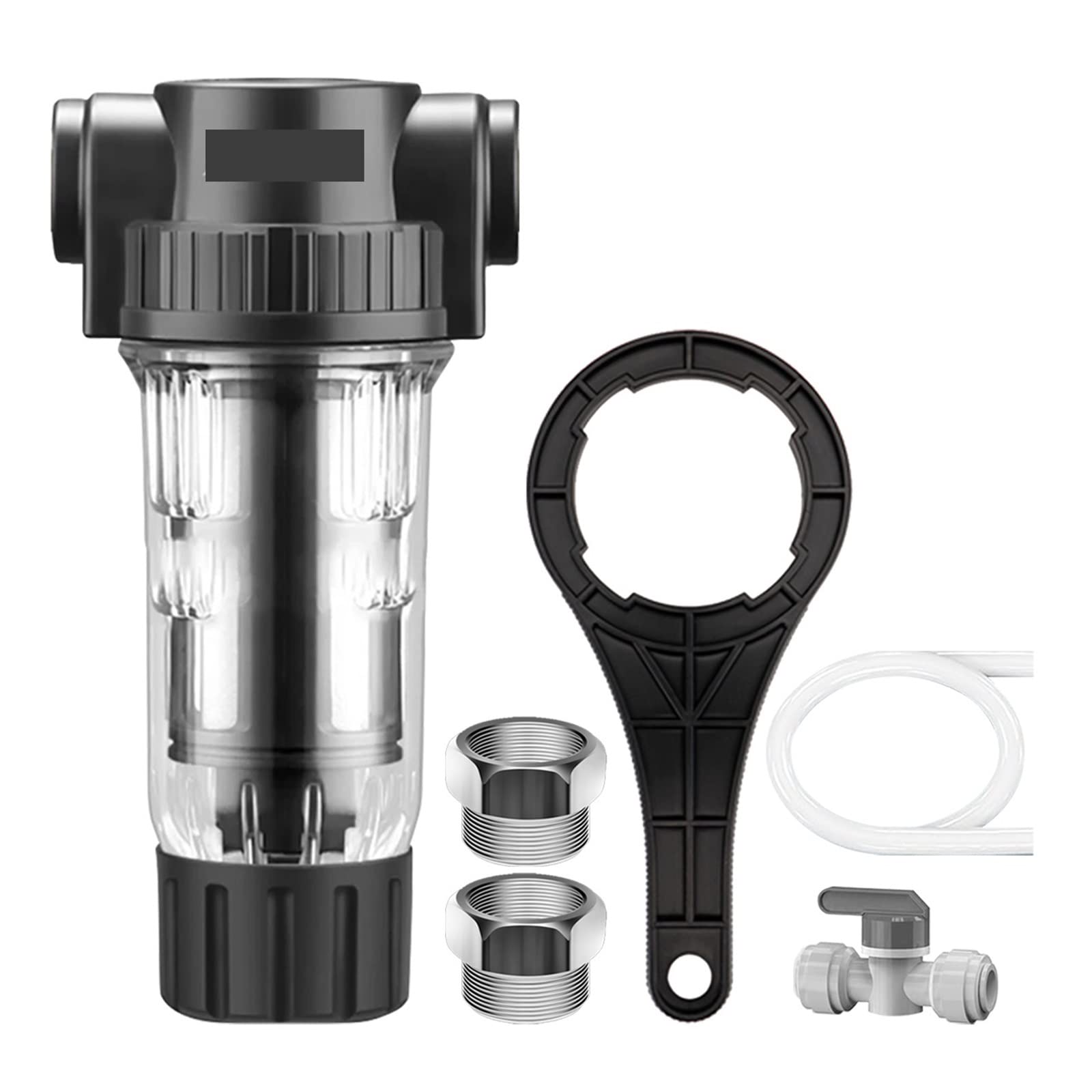 Filter for das ganze Haus, zentrales Vorfiltersystem, wiederverwendbarer Wasserfilter, fängt Rost, Staub und Sand auf(Host and Filter)