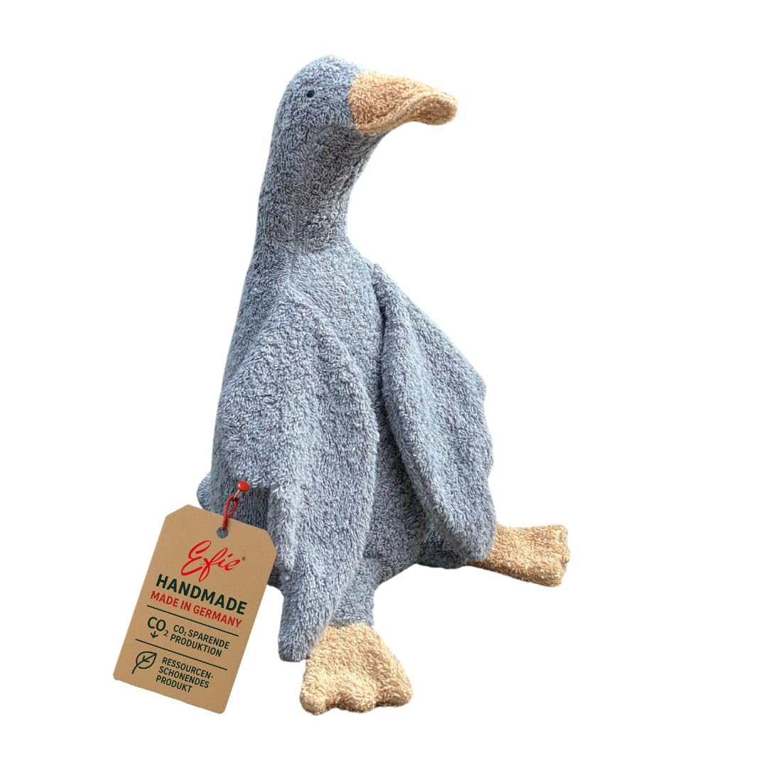 Efie Oca biologica grande grigio – cotone biologico (KBA), imbottitura riciclata, lavabile e adatto a persone allergiche, sostenibile e realizzato a mano, made in Germany