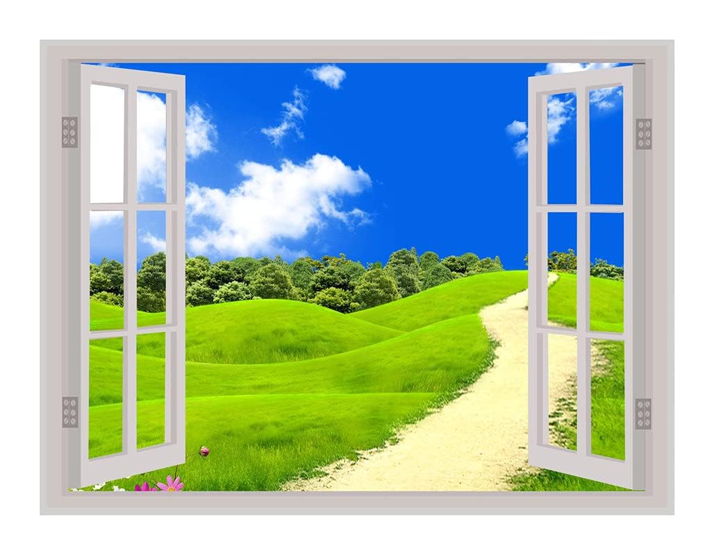 DreamKraft Colorful Forest Window Illusion Wall Sticker (PVC Vinyl,92 Cm X 61 Cm) _PCWIXL77-picture-14