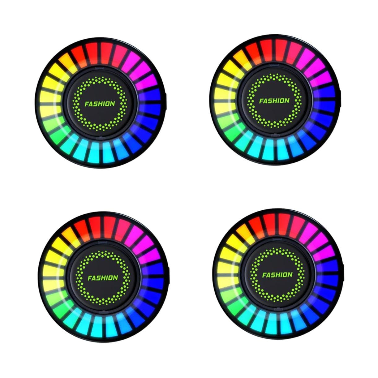 GLEAVI 4pezzi Diffusore Di Fragranza Per Auto Con Luce Led Rgb Clip Per Ventilazione Di Illuminazione Regolabili Design Semplice e Pratico Atmosfera Personalizzabile Per Ogni Viaggio