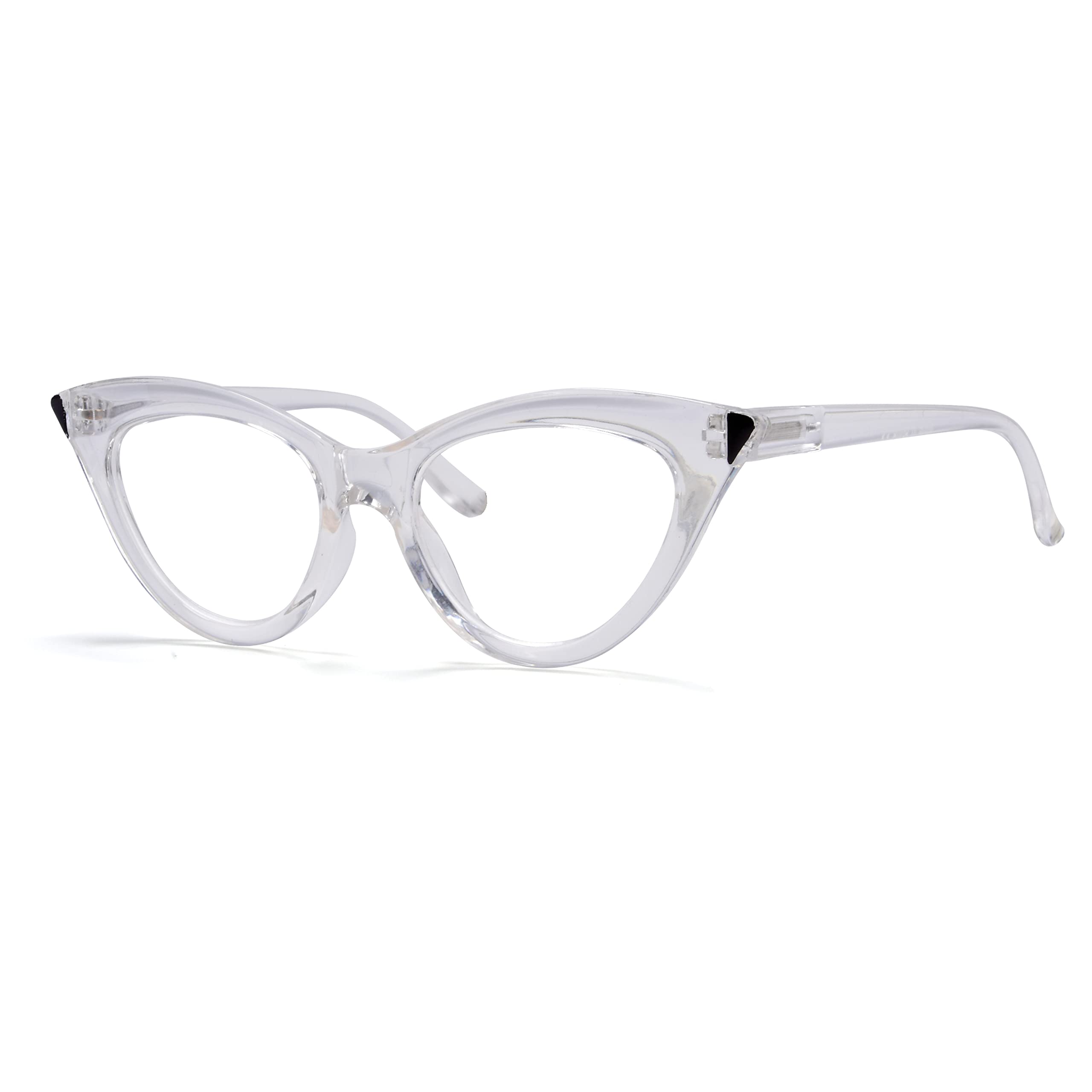 Eyekepper Small Reading Glasses for Women Cat-eye Style Ladies Readers - Transparent +2.50