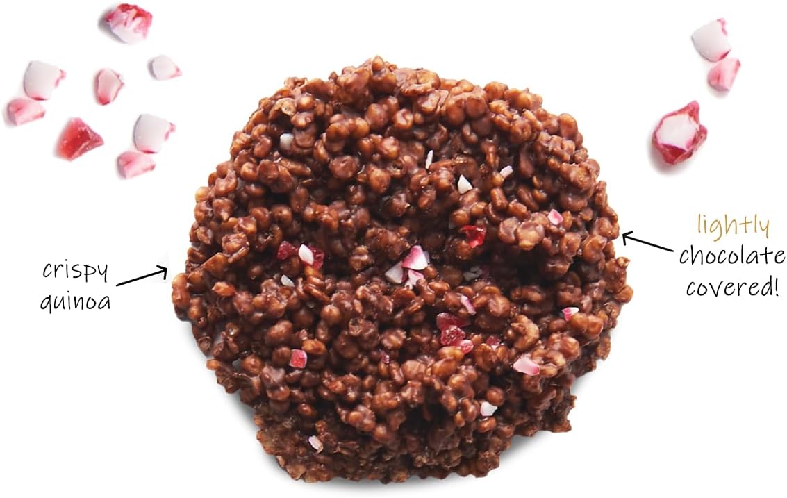 Undercover Chocolate Quinoa Crisps - Dark Chocolate + Peppermint | 70-Count, Individually Wrapped Crisps | Gluten Free, Nut-Free, Allergen Friendly, Kosher, Plant-Based