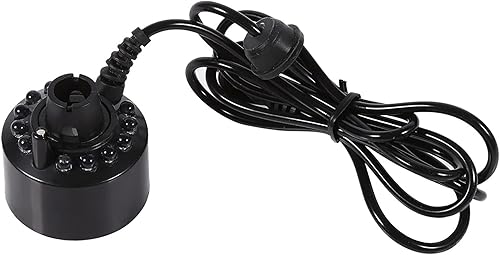 Fdit Mini fabricante de niebla 24 V cambio de color 12 LED Mister Fogger fuente de agua estanque niebla hine atomizador humidificador de aire niebla