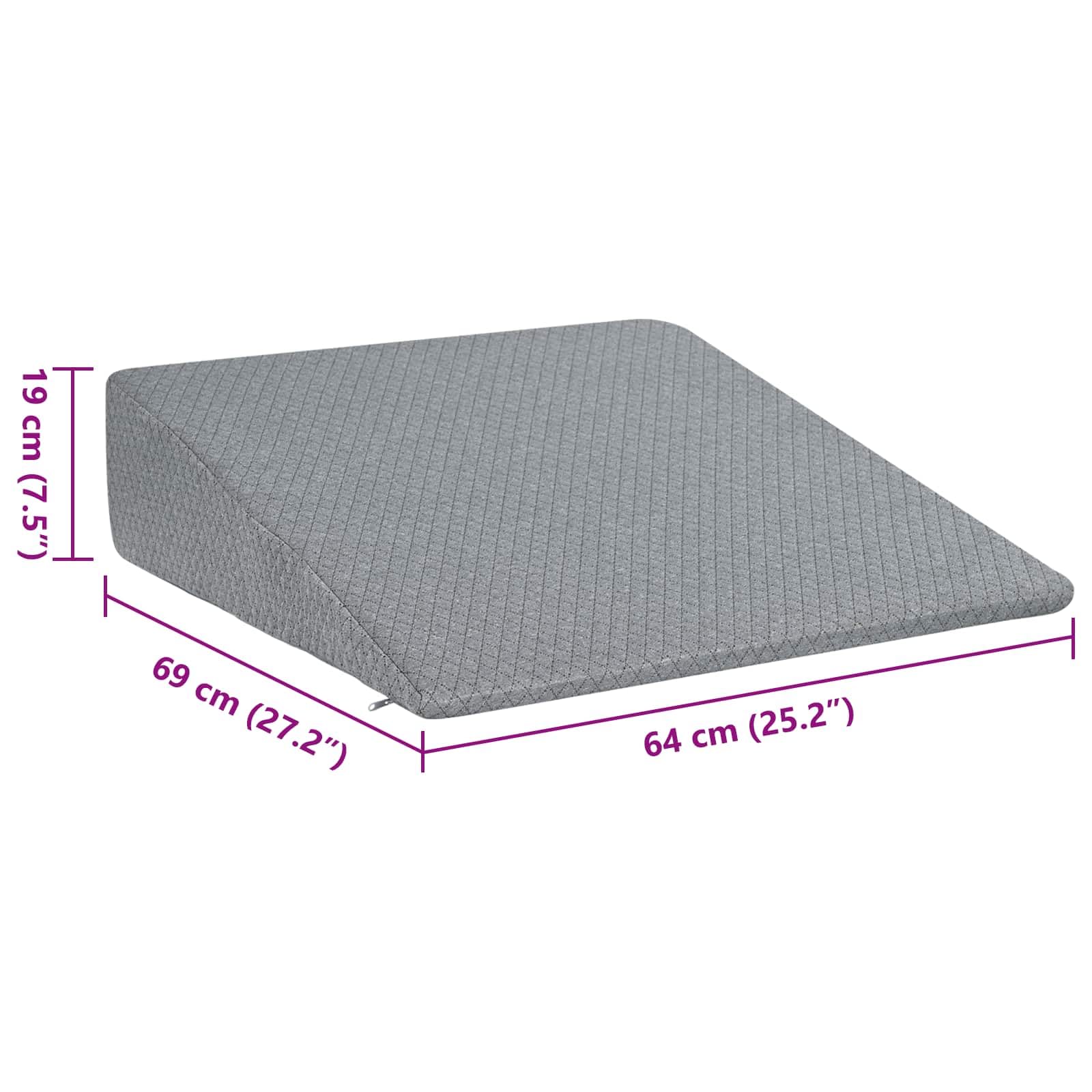 Keil - Almohada de espuma viscoelástica, 69 x 64 x 19 cm, ergonómica, con funda transpirable y lavable para dormir de espalda, de lado y boca abajo en la cama
