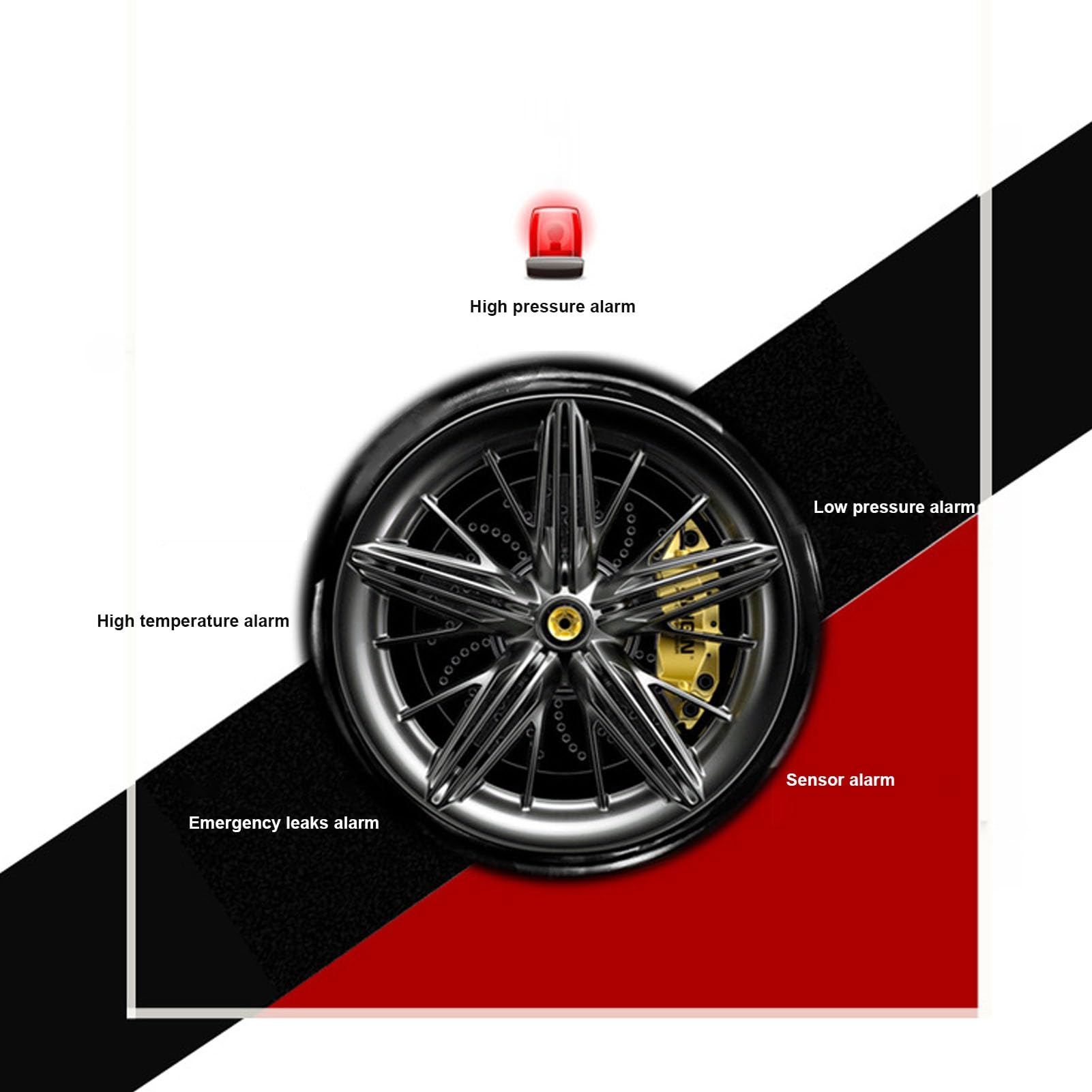 Kit Monitoraggio Pressione Pneumatici Bluetooth 5.0 Sensore Pressione Pneumatici Monitoraggio in Tempo Reale IP67 Impermeabile con Sensori Esterni Viti di Fissaggio Chiave di