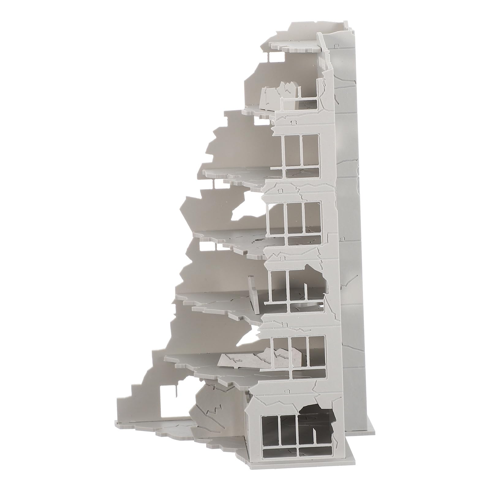 Modello di Edificio Danneggiato 1:144, Plastico Realistico