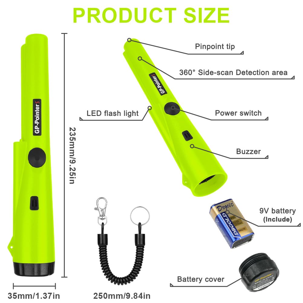 Flintronic Metal Detector Pinpointer, 360° Portable Metal Detector Finder Pinpointer - Image 2