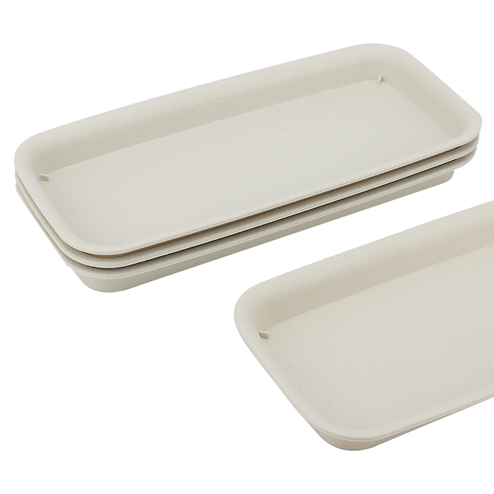 MUKCHAP 12 Pack 27.8 x 11 x 2.4cm Rectangular Plant Drip Tray, Window Box Planter Drip Tray - Image 4