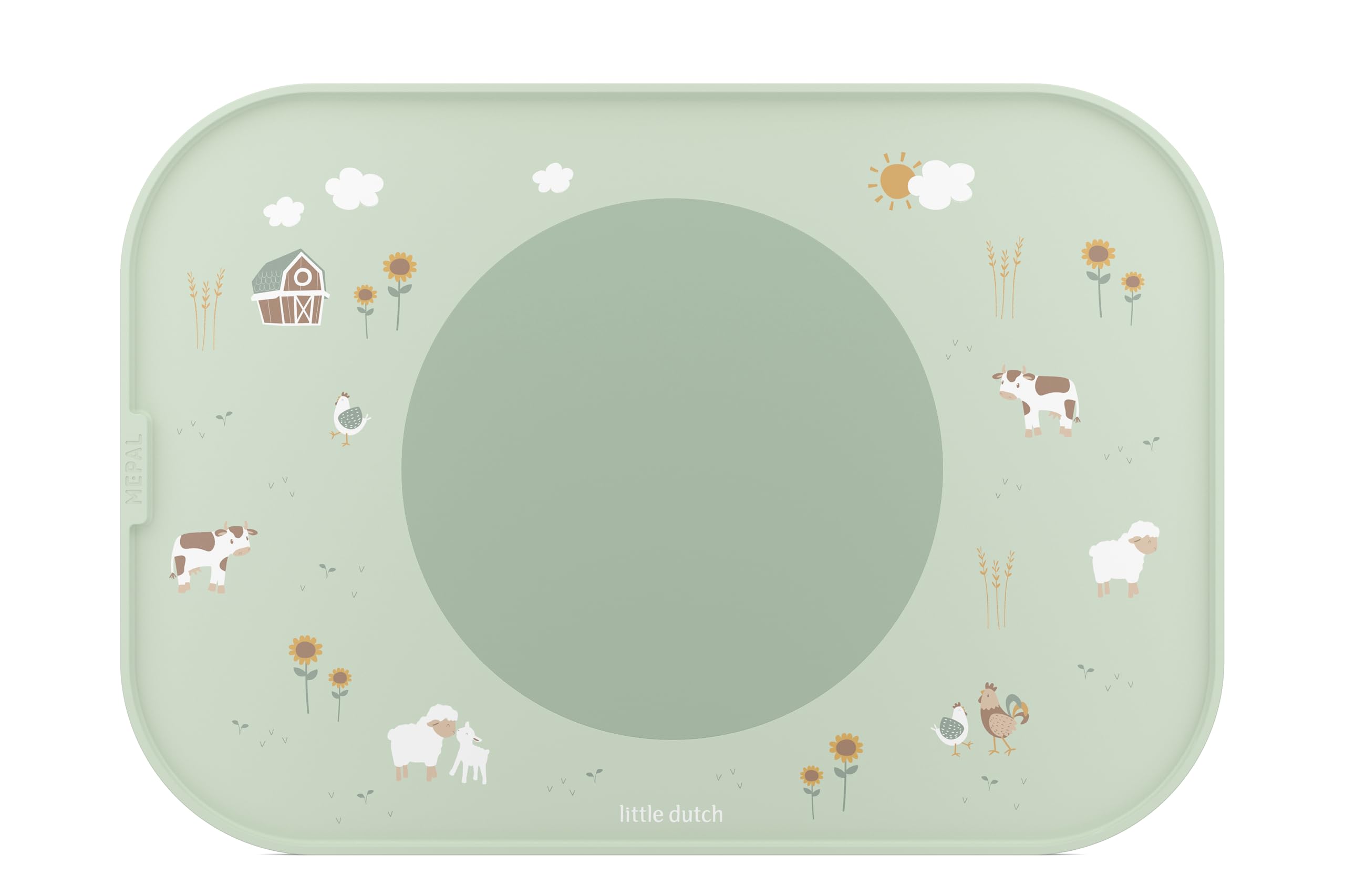 Mepal Placemat Mio Little Dutch, Non-slip Circle keeps Items in place, Easy to clean, Non-slip Circle can be removed, Sturdy