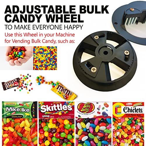Image of Candy Dispenser Wheel for Gumball Machines - Adjustable Candy Wheel for Classic Gumball Vending Machine. This is a Bulk Candy Wheel for Vend Candy - Candy Wheel Gumball Machine Replacement Part - NEW