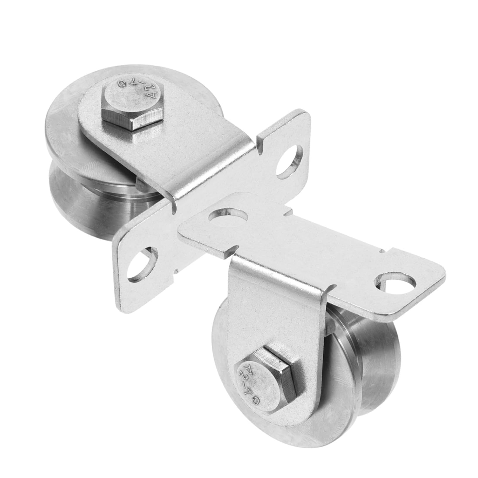Pulegge per Cavi in Acciaio Inossidabile 48mm con Cuscinetti Interni V-shape per Porte Scorrevoli, Funzionamento Regolare e Installazione Facile 2 Pezzi