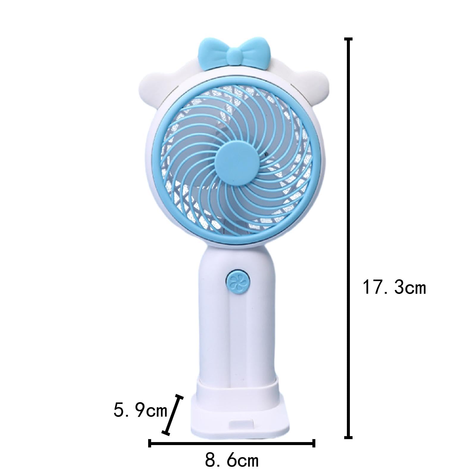 Mini Ventilador Personal Portátil Recargable por USB con Soporte para Teléfono Móvil, Silencioso, Ideal para La Oficina, El Hogar Y Los Viajes. Adecua, 3 Piezas