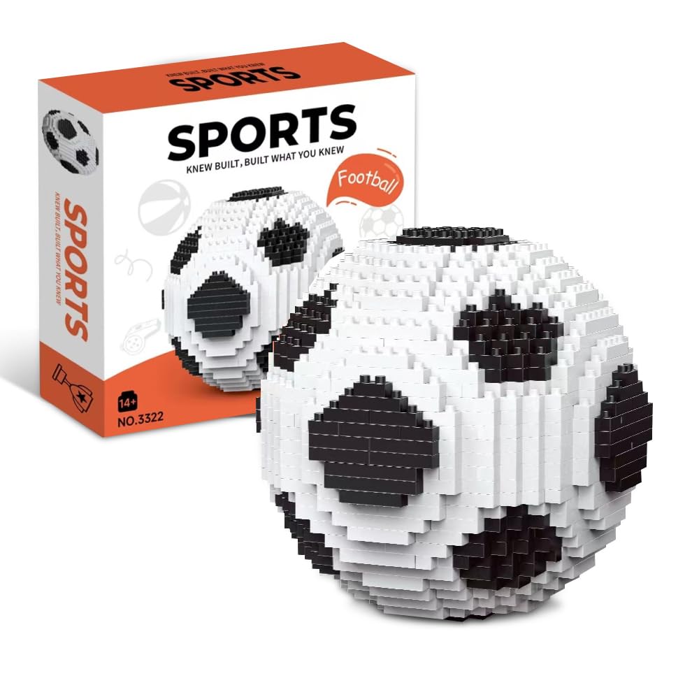 WDKXCN Football Building Blocks, Classic Football Mini Building Blocks