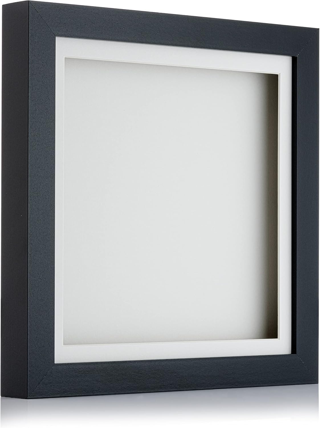 Black Cube 3D Deep Box Picture Frame Display Memory Box For Medals Memorabilia Flowers (8x8)