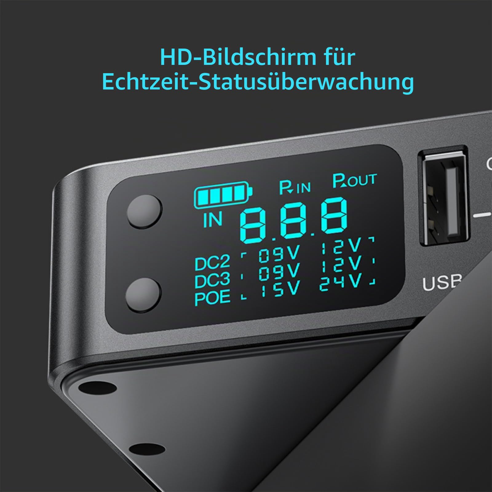 Mini UPS 12V 2A Router USV 10400mAh Unterbrechungsfreie Stromversorgung 9V 2A USB 5V 3,6A