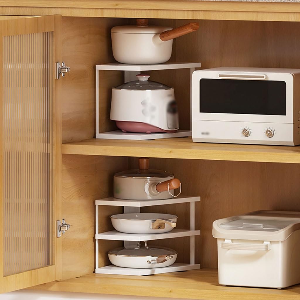 Kitchen Island Aufbewahrungsregal, mehrlagig, Gewürzregal, zweite Schicht, Gewürzregal, Topfregal, Geschirrtrockengestell, Haushalts-Organizer für Küche (A)