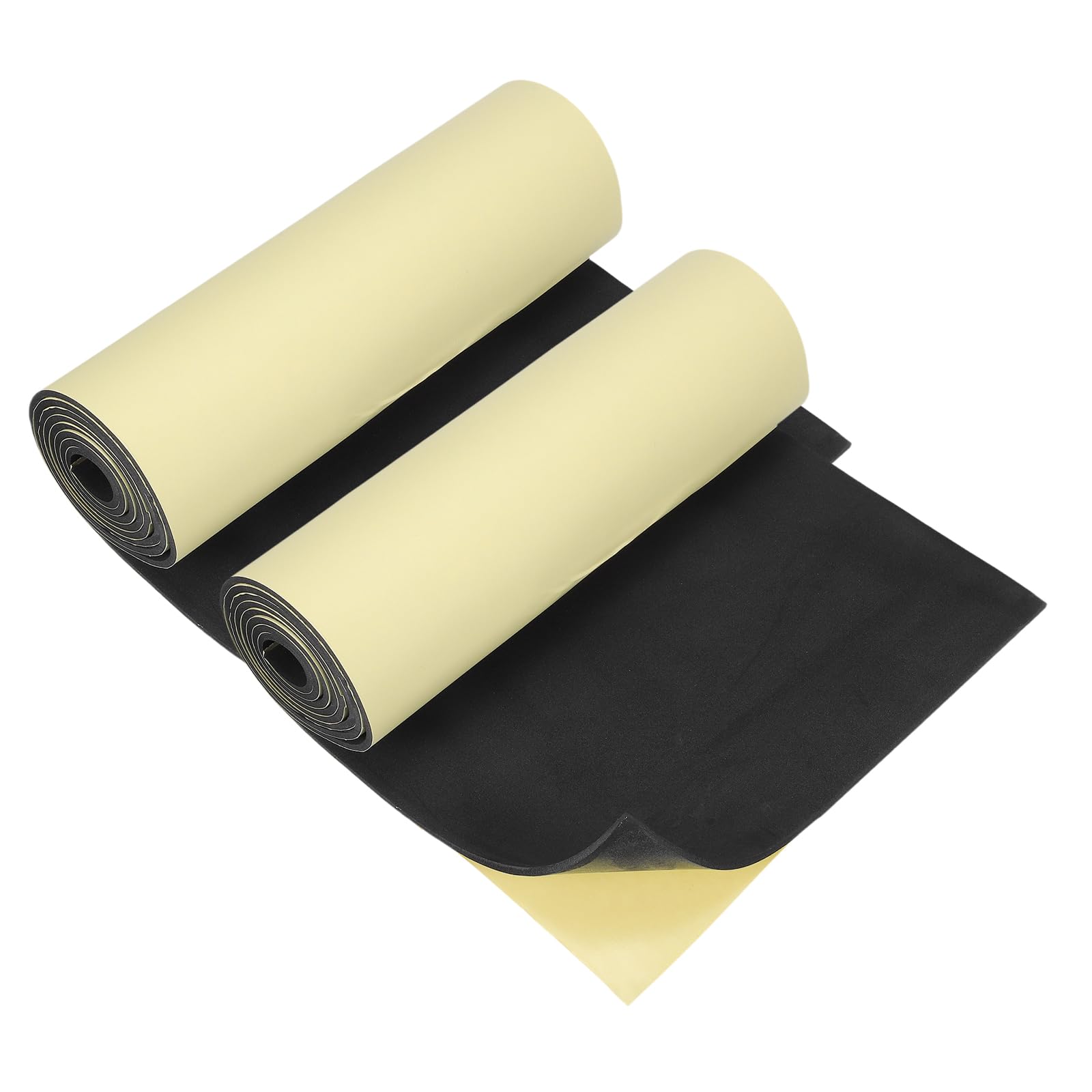 Mousse EVA auto-adhésive noire 198x33cm en lot de 2 feuilles pour bricolage