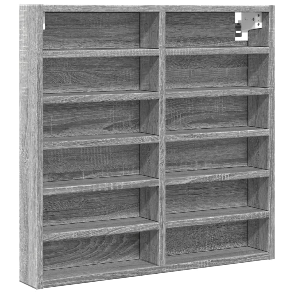 vidaXL Vitrine Cabinet Grey Sonoma 60x8.5x58 cm Engineered Wood โ image 1