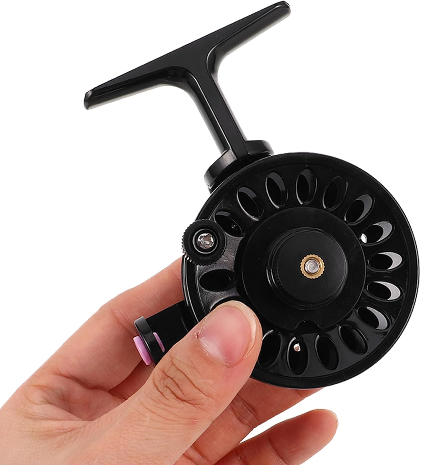 Lightweight Fishing Reel for Freshwater Saltwater Durable Ice Fishing Wheel Versatile Line Roller for Lakes Rivers and Ice Scenarios