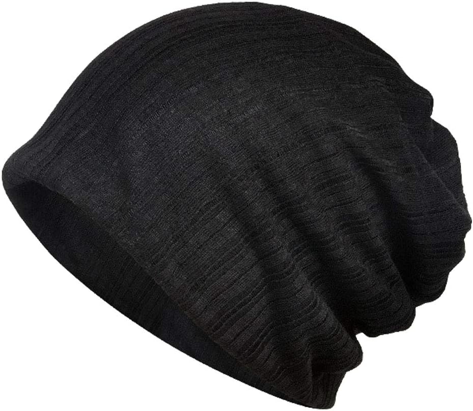 Women’s Solid Beanie Hat Cotton Spandex Skull Cap for Spring Summer
