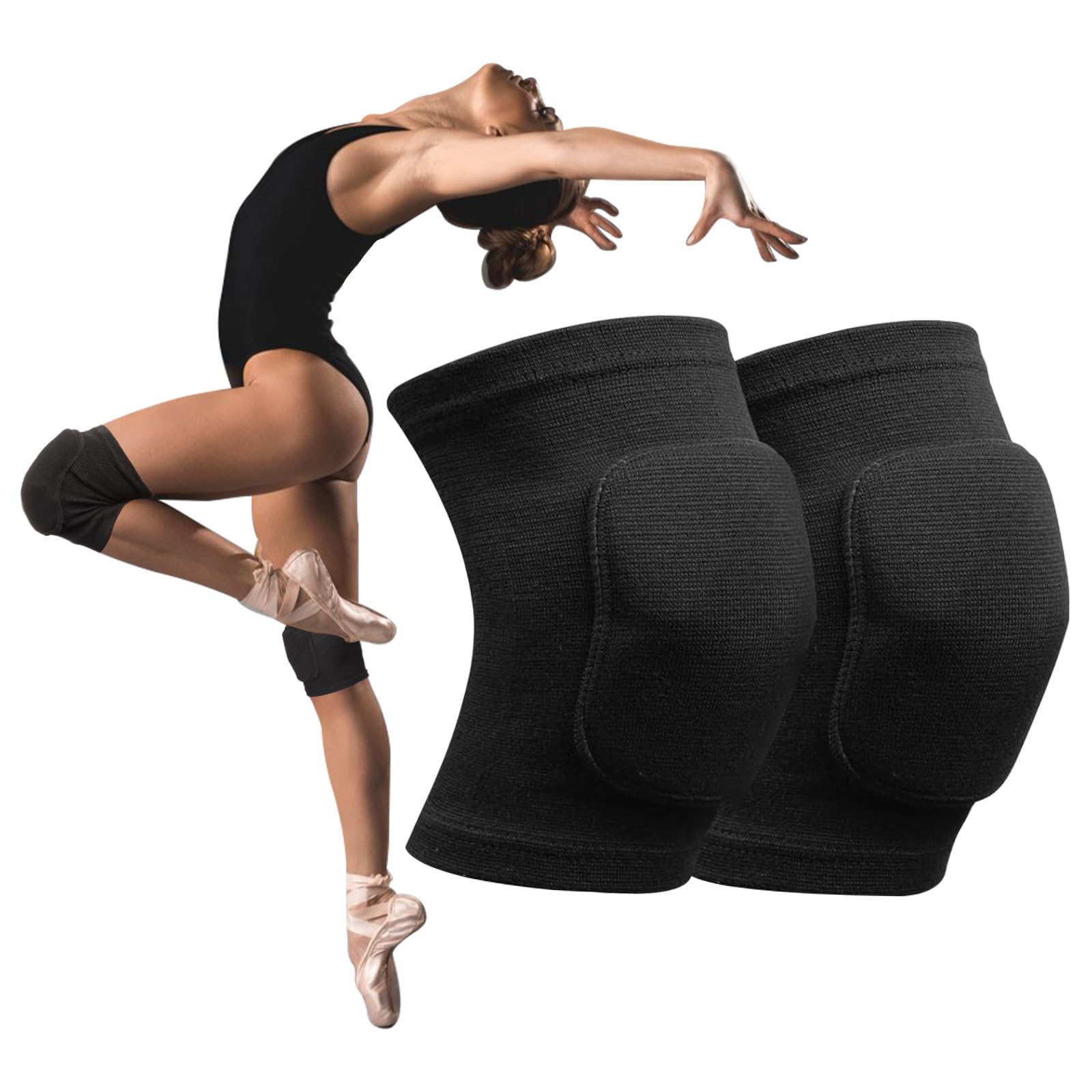 Moorle 1 Paar Knieschoner Tanzen, Volleyball Knieschoner Damen S, Knieschützer Kinder, Knieschoner Handball Verdickung Schwamm, Knieschoner Sport, Elastische Kollision Vermeidung Knee Pads