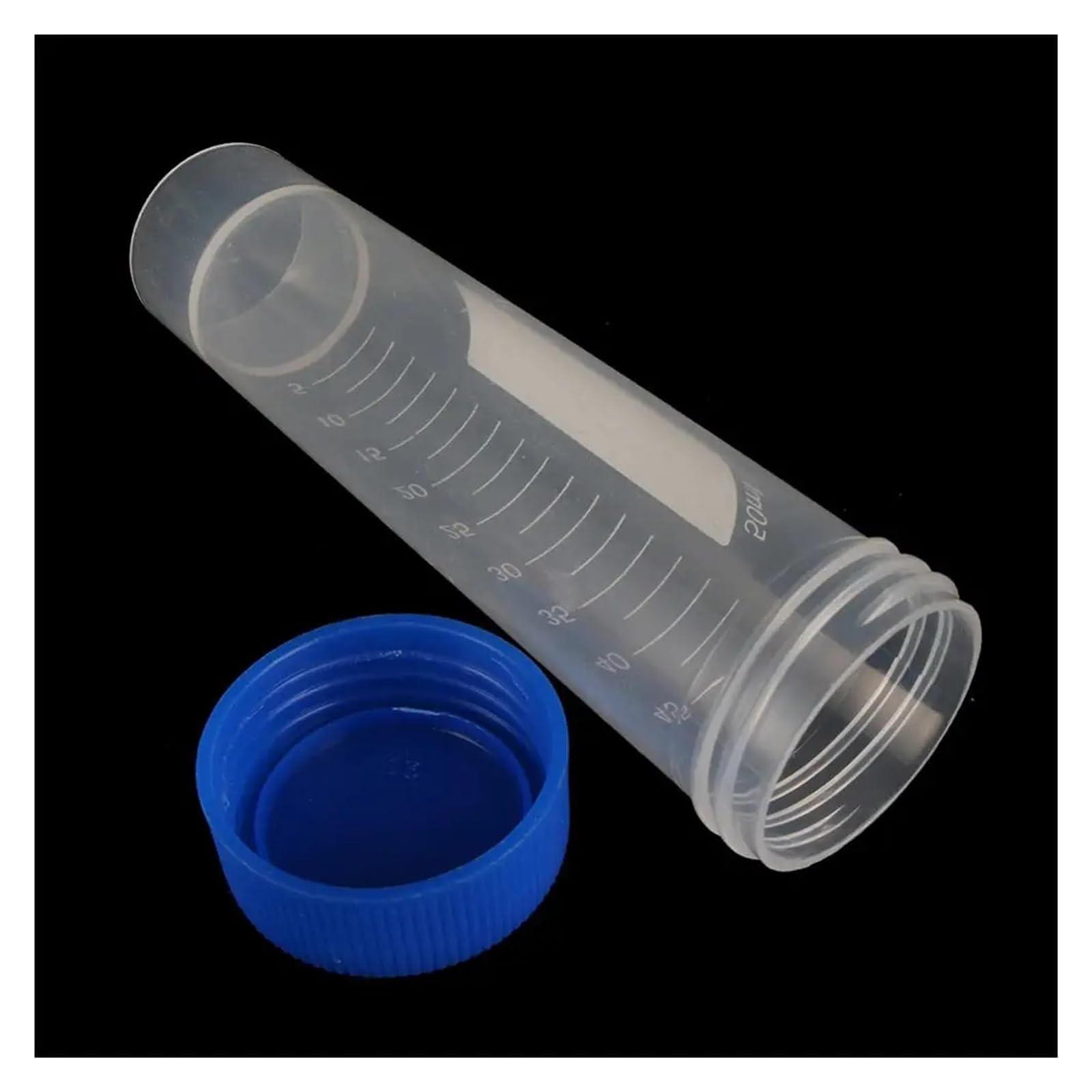 yingyingjia Nuove 20 provette da centrifuga a fondo piatto con tappo a vite da 50 ml, in plastica, con scala, for laboratorio indipendenti.