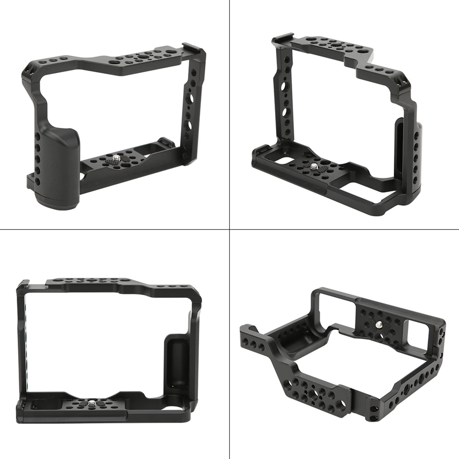 Akozon Gabbia di Estensione Multiforo in Lega di Alluminio per Fotocamera Mirrorless Fuji XT3 XT2
