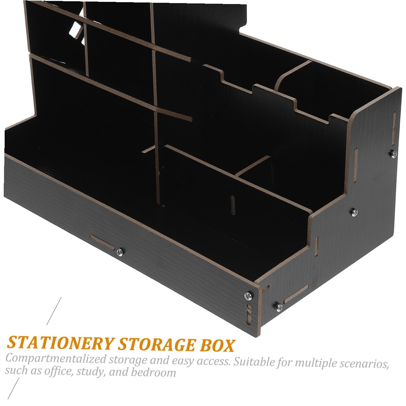 TEHAUX Organizer Per Scrivania in Legno Naturale Porta Penne Da Scrivania Cassetto Organizzatore Per Cancelleria Scomparti Contenitore Portaoggetti Compatto e Leggero Per Ufficio e Studio