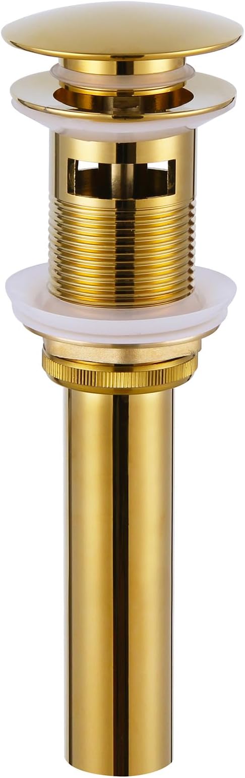 Angle Simple X103 Bathroom Faucet Vessel Vanity Sink Pop Up Drain Stopper with Overflow, Gold by Angle Simple